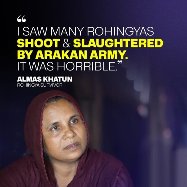 I SAW MANY ROHINGYAS SHOOT AND SLAUGHTERED BY ARAKAN ARMY