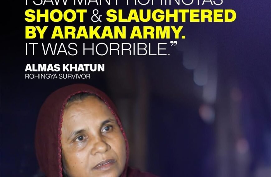 I SAW MANY ROHINGYAS SHOOT AND SLAUGHTERED BY ARAKAN ARMY
